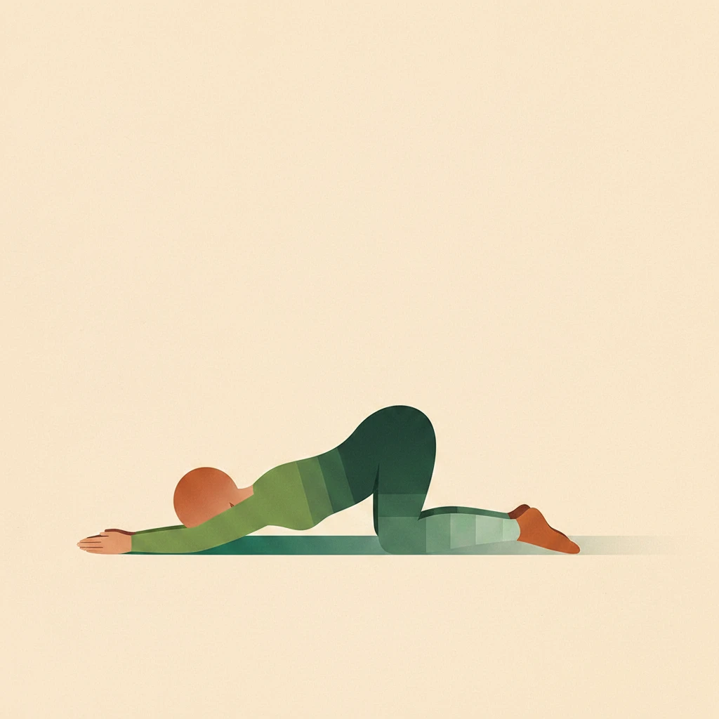 Thread the Needle yoga pose illustration