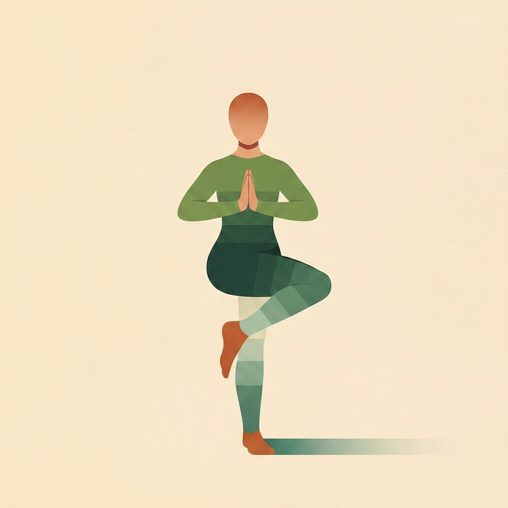 Toe Stand Pose yoga pose illustration