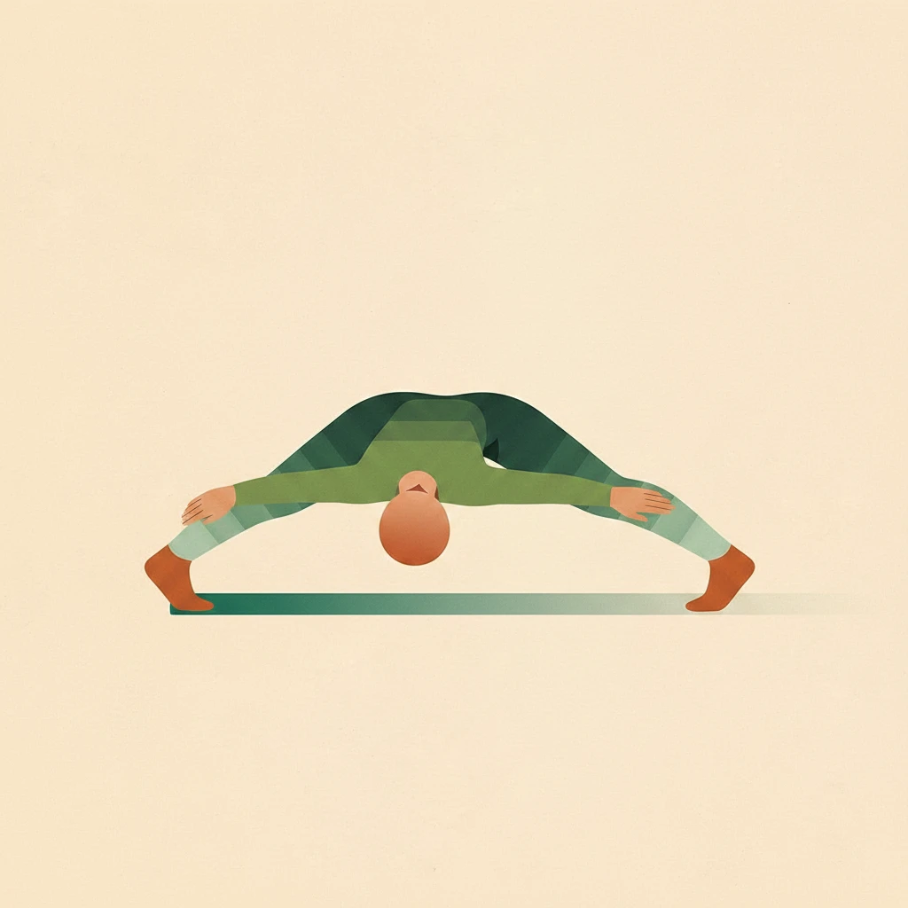 Tortoise Pose yoga pose illustration