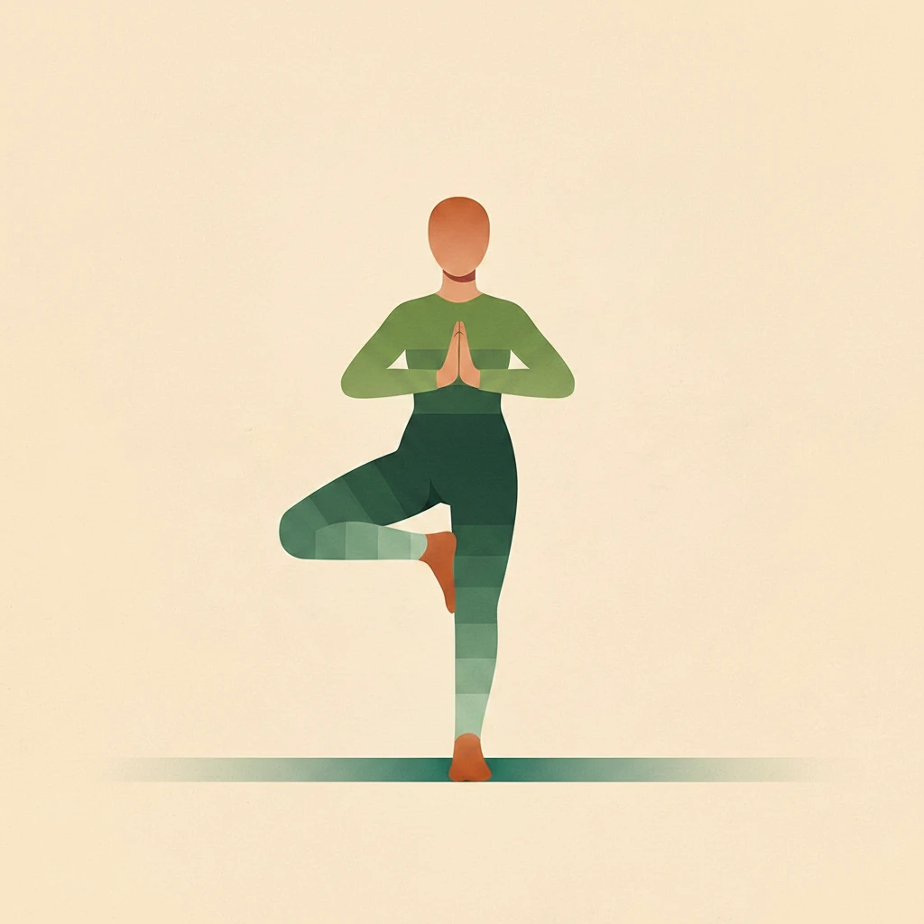 Tree Pose yoga pose illustration