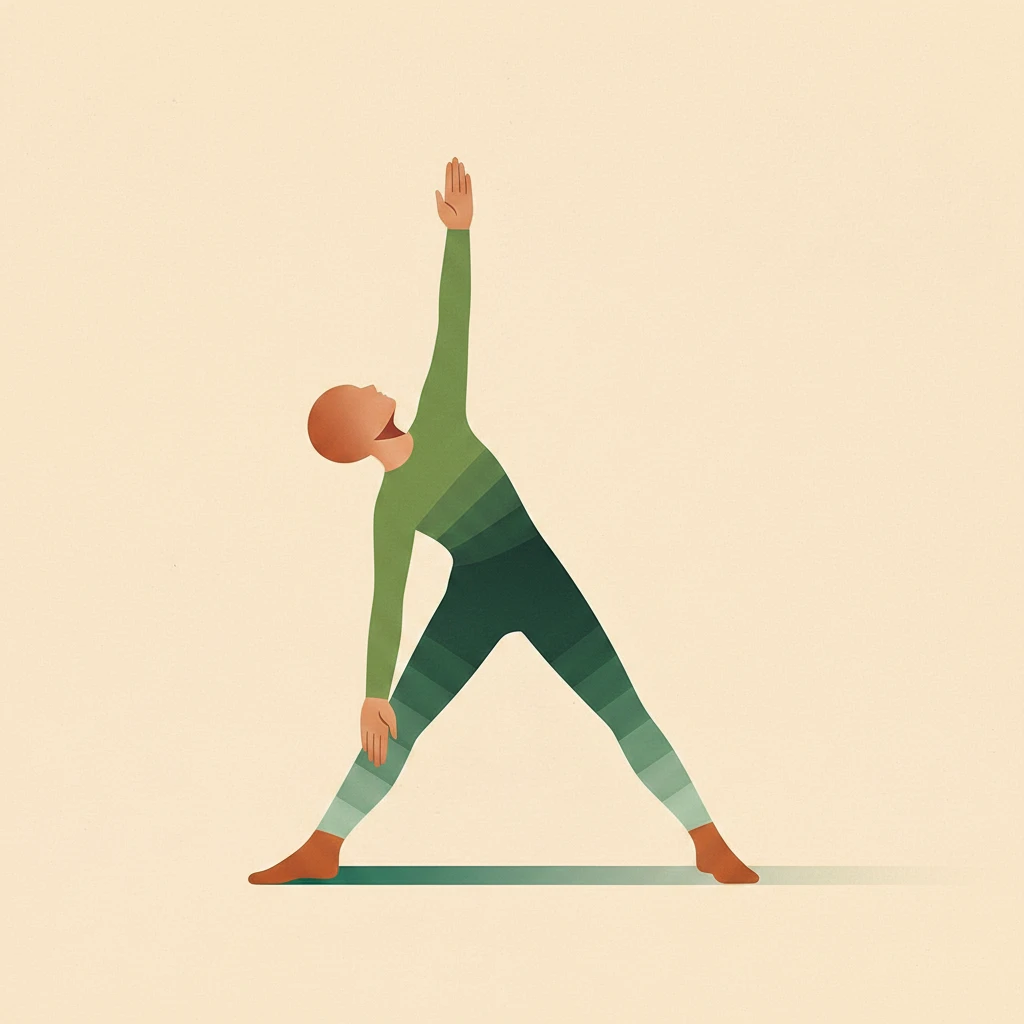 Triangle Pose yoga pose illustration