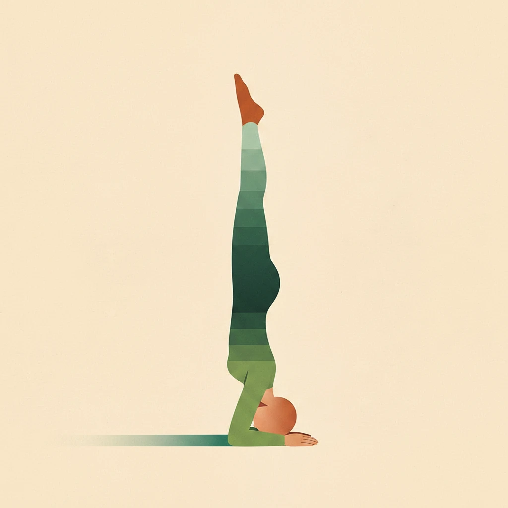Tripod Headstand Pose yoga pose illustration