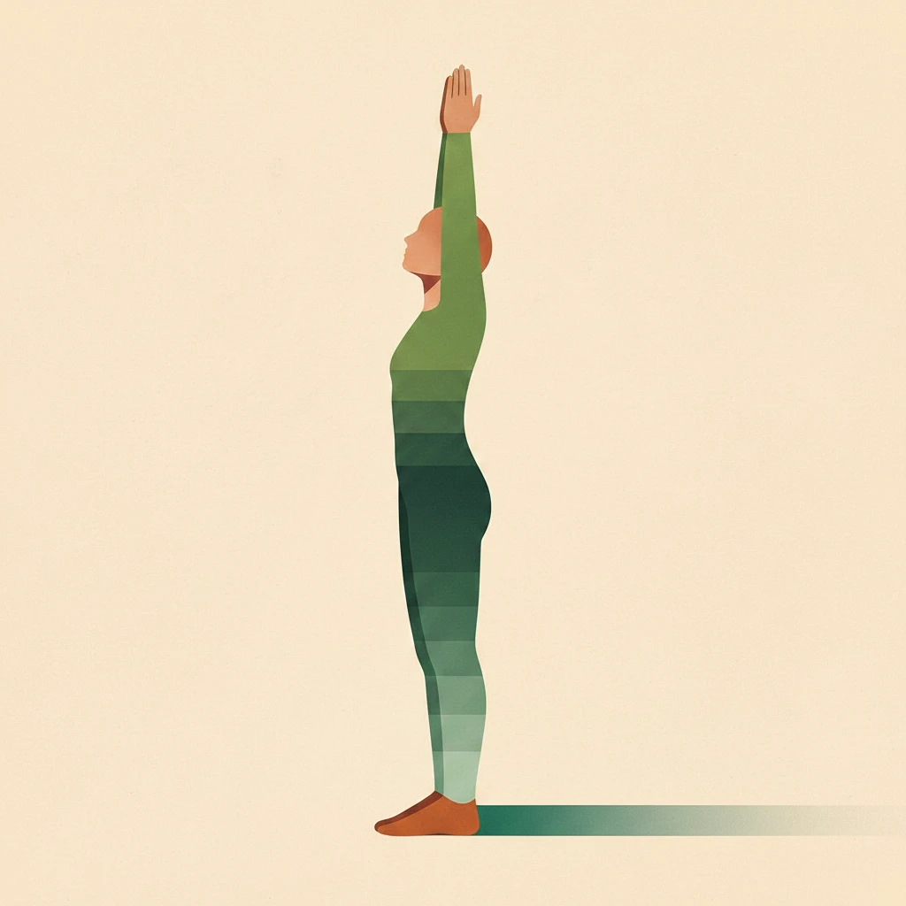 Upward Salute yoga pose illustration