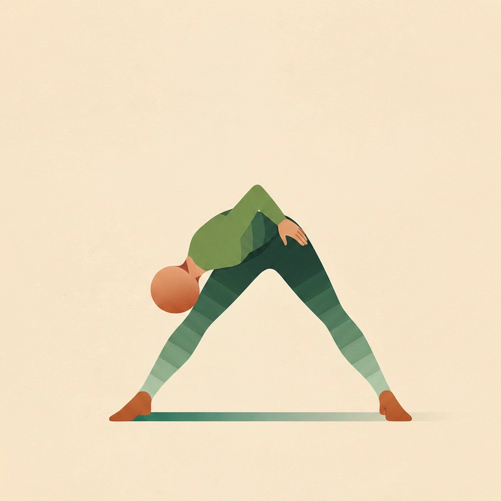 Wide Legged Forward Bend II Pose yoga pose illustration