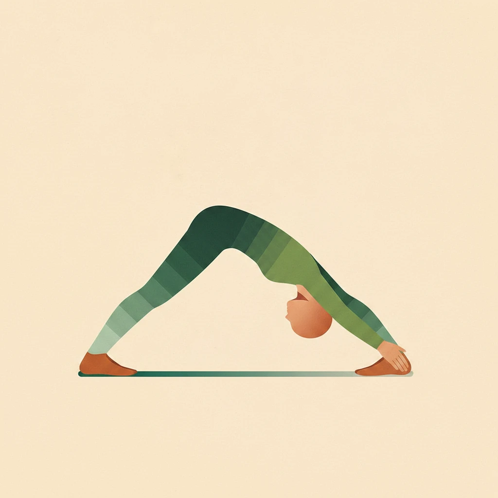 Wide Legged Forward Bend IV Pose yoga pose illustration