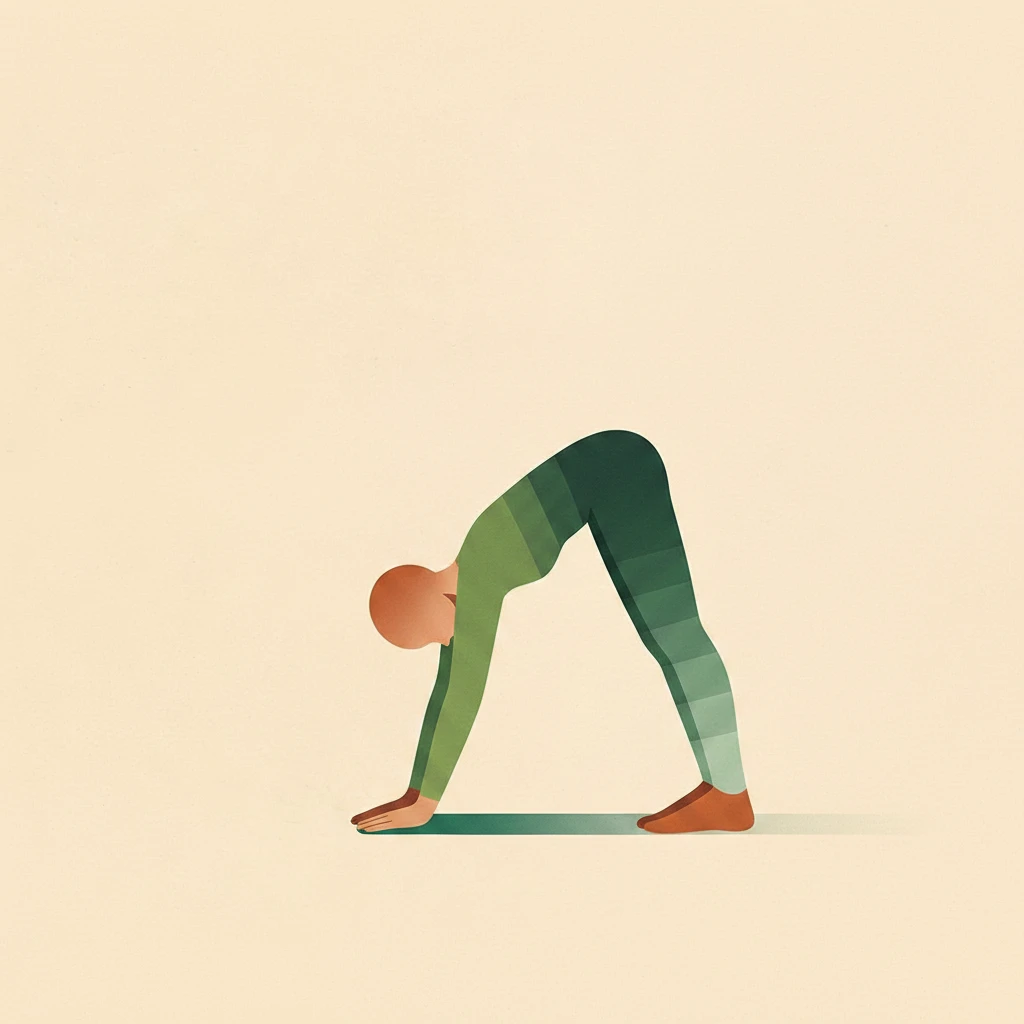Wide-Legged Forward Fold yoga pose illustration