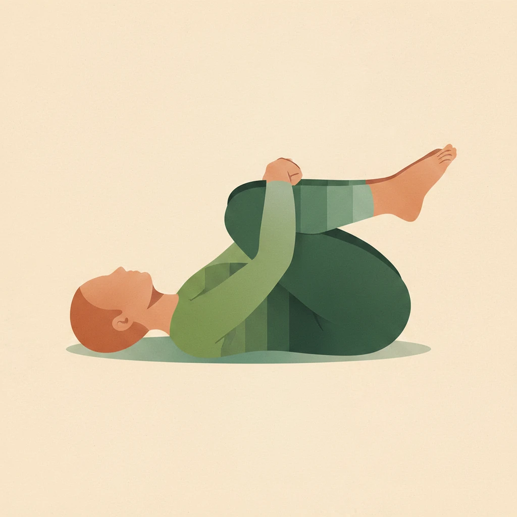 Wind Removing Pose yoga pose illustration